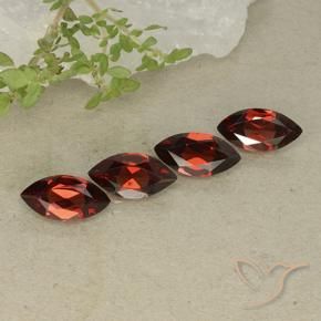 Pedras preciosas de Granada Piropo Vermelho escuro natural de 4.53 ct, Marquesa, VVS-VS