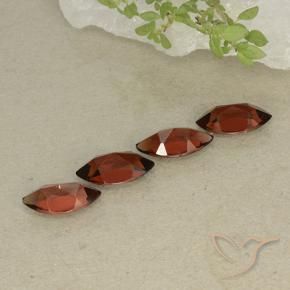 Pedras preciosas de Granada Piropo Vermelho escuro natural de 5.08 ct, Marquesa, VVS-VS