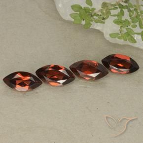 Pedras preciosas de Granada Piropo vermelho médio natural de 4.69 ct, Marquesa, VVS-VS