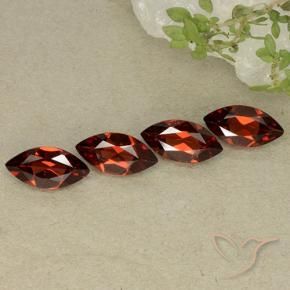 Pedras preciosas de Granada Piropo Vermelho escuro natural de 4.05 ct, Marquesa, VVS-VS