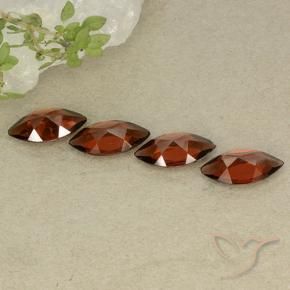 Pedras preciosas de Granada Piropo Vermelho escuro natural de 4.05 ct, Marquesa, VVS-VS