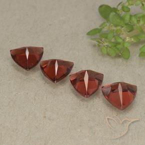 Pedras preciosas de Granada Piropo groselha vermelha natural de 3.43 ct, Trilhão, VVS-VS