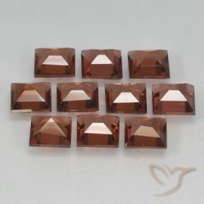 Pedras preciosas de Granada Piropo vermelho médio natural de 3.84 ct, Quadrado, VVS-VS