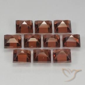 Pedras preciosas de Granada Piropo Vermelho escuro natural de 4.45 ct, Quadrado, VVS-VS