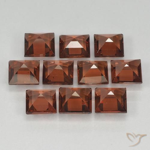 Pedras preciosas de Granada Piropo Sangria Tinto natural de 3.94 ct, Quadrado, VVS-VS