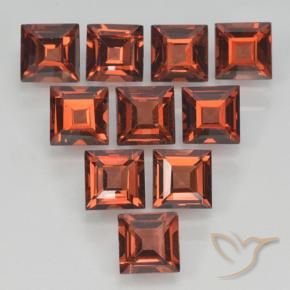Pedras preciosas de Granada Piropo Sangria Tinto natural de 4.18 ct, Quadrado, VVS-VS