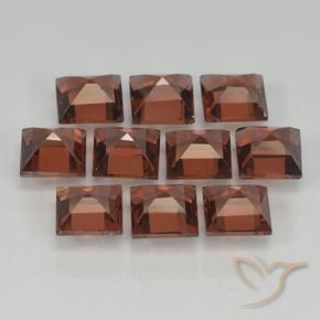 Pedras preciosas de Granada Piropo Sangria Tinto natural de 4.18 ct, Quadrado, VVS-VS