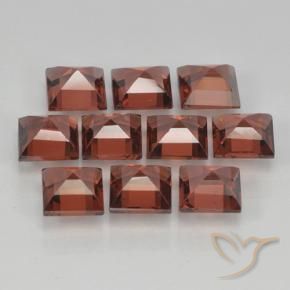 Pedras preciosas de Granada Piropo Sangria Tinto natural de 4.28 ct, Quadrado, VVS-VS