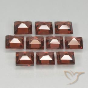 Pedras preciosas de Granada Piropo Vermelho escuro natural de 3.84 ct, Quadrado, VVS-VS