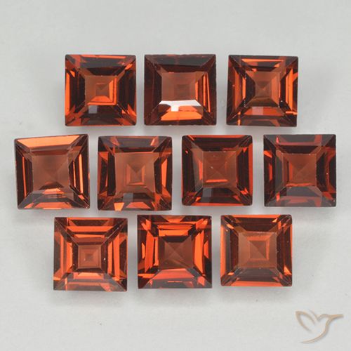 3.84ctw Natural vermelho médio Granada Piropo, Quadrado, VVS-VS