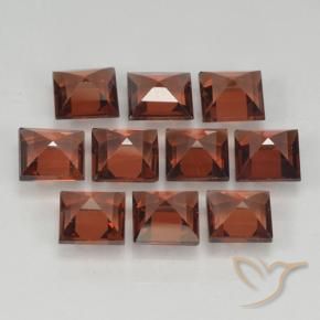Pedras preciosas de Granada Piropo vermelho médio natural de 3.84 ct, Quadrado, VVS-VS