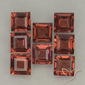 Pedras preciosas de Granada Piropo Vermelho escuro natural de 3.16 ct, Quadrado, VVS-VS