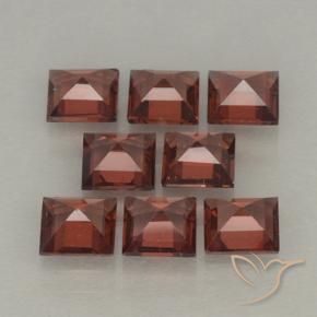 Pedras preciosas de Granada Piropo Vermelho escuro natural de 3.16 ct, Quadrado, VVS-VS
