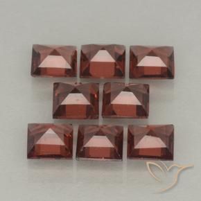 Pedras preciosas de Granada Piropo vermelho médio natural de 3.28 ct, Quadrado, VVS-VS