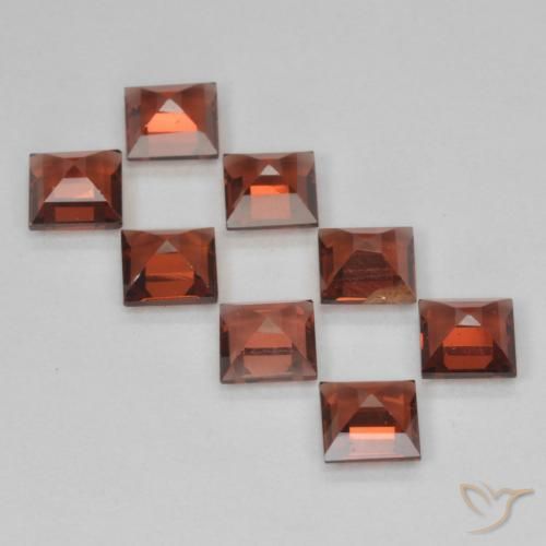 Pedras preciosas de Granada Piropo Vermelho escarlate natural de 3.50 ct, Quadrado, VVS-VS