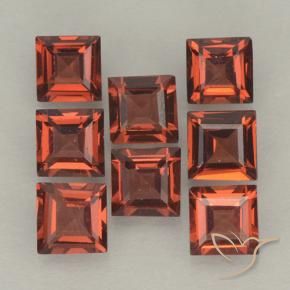 Pedras preciosas de Granada Piropo Vermelho escarlate natural de 3.22 ct, Quadrado, VVS-VS