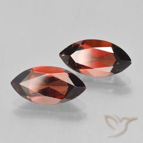 Pedras preciosas de Granada Piropo Vermelho escuro natural de 4.00 ct, Marquesa, VVS-VS