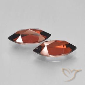Pedras preciosas de Granada Piropo Vermelho escuro natural de 4.00 ct, Marquesa, VVS-VS