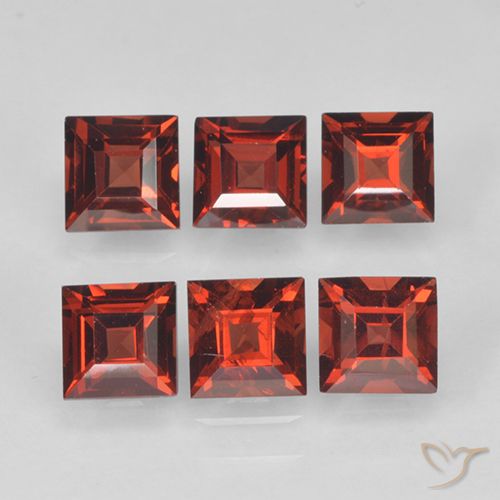 2.83ctw Natural Vermelho escuro Granada Piropo, Quadrado, VVS-VS