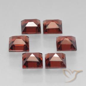 Pedras preciosas de Granada Piropo Vermelho escuro natural de 2.83 ct, Quadrado, VVS-VS
