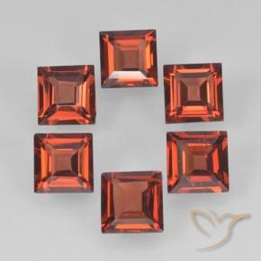 Pedras preciosas de Granada Piropo groselha vermelha natural de 2.41 ct, Quadrado, VVS-VS