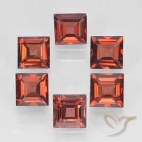 Pedras preciosas de Granada Piropo Vermelho brilhante natural de 2.54 ct, Quadrado, VVS-VS