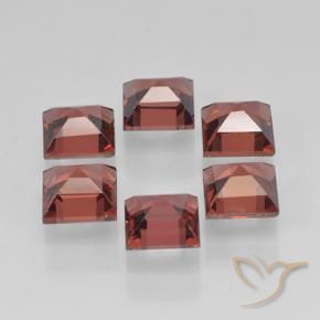 Pedras preciosas de Granada Piropo Vermelho escarlate natural de 2.63 ct, Quadrado, VVS-VS