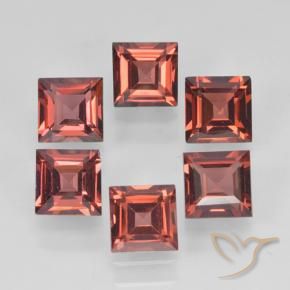 Pedras preciosas de Granada Piropo Vermelho escarlate natural de 2.62 ct, Quadrado, VVS-VS