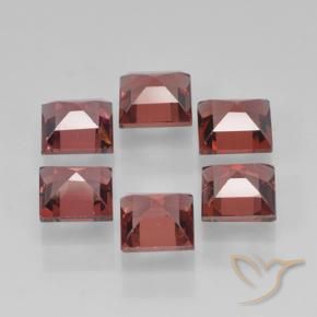 Pedras preciosas de Granada Piropo Vermelho escarlate natural de 2.62 ct, Quadrado, VVS-VS
