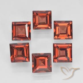 Pedras preciosas de Granada Piropo Vermelho brilhante natural de 2.76 ct, Quadrado, VVS-VS