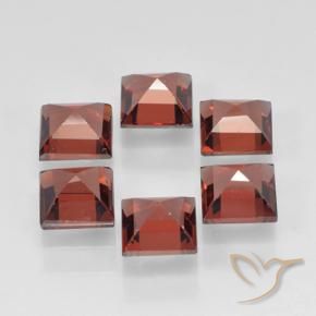 Pedras preciosas de Granada Piropo Vermelho brilhante natural de 2.76 ct, Quadrado, VVS-VS