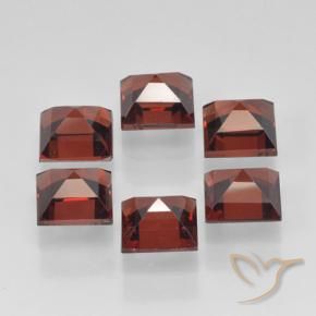 Pedras preciosas de Granada Piropo vermelho médio natural de 2.96 ct, Quadrado, VVS-VS
