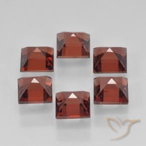 Pedras preciosas de Granada Piropo vermelho médio natural de 2.84 ct, Quadrado, VVS-VS
