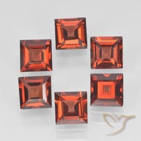 Pedras preciosas de Granada Piropo vermelho médio natural de 2.60 ct, Quadrado, VVS-VS