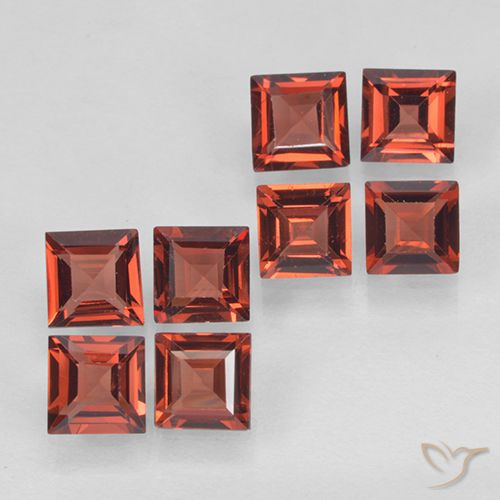 2.98ctw Natural vermelho médio Granada Piropo, Quadrado, VVS-VS