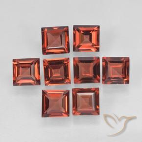 Pedras preciosas de Granada Piropo vermelho médio natural de 2.98 ct, Quadrado, VVS-VS