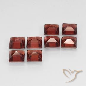 Pedras preciosas de Granada Piropo vermelho médio natural de 3.56 ct, Quadrado, VVS-VS