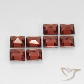Pedras preciosas de Granada Piropo Vermelho escarlate natural de 3.18 ct, Quadrado, VVS-VS