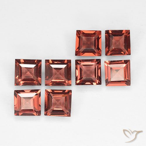 2.91ctw Natural vermelho médio Granada Piropo, Quadrado, VVS-VS