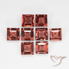 Pedras preciosas de Granada Piropo vermelho médio natural de 2.91 ct, Quadrado, VVS-VS
