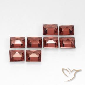 Pedras preciosas de Granada Piropo vermelho médio natural de 2.91 ct, Quadrado, VVS-VS