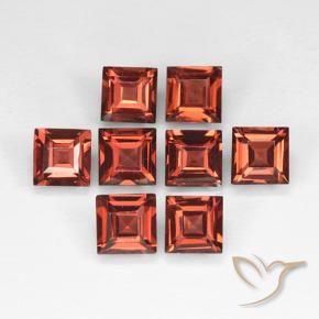 Pedras preciosas de Granada Piropo Tijolo vermelho natural de 3.25 ct, Quadrado, VVS-VS
