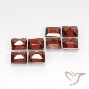 Pedras preciosas de Granada Piropo Vermelho escuro natural de 3.05 ct, Quadrado, VVS-VS