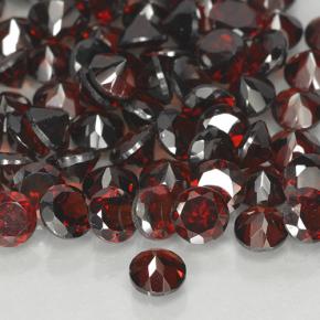 Granada Piropo Vermelho escuro Natural 0.36ct, Redondo, VVS-VS