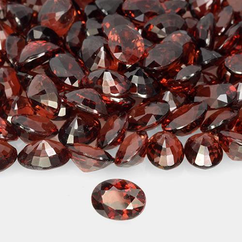 Granada Piropo Vermelho escuro Natural 1.06ct, oval, VVS-VS