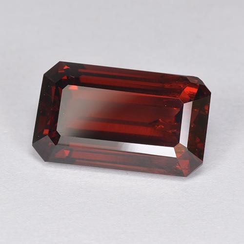 Granada Piropo Vermelho Natural 5.19ct, Corte Esmeralda, VS-SI