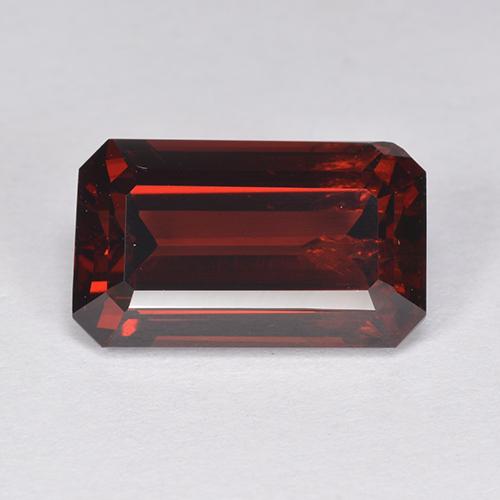Granada Piropo Vermelho Natural 5.19ct, Corte Esmeralda, VS-SI
