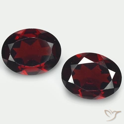 Pedras preciosas de granada piropo vermelho natural de 3,85 ct, corte oval, VVS-VS
