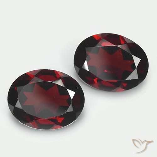 Pedras preciosas de granada piropo vermelho natural de 3,85 ct, corte oval, VVS-VS