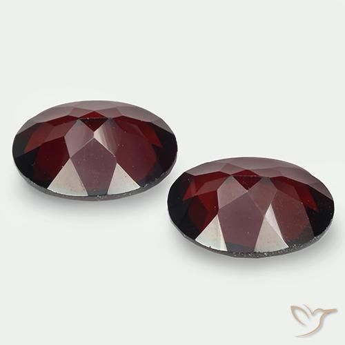 Pedras preciosas de granada piropo vermelho natural de 3,85 ct, corte oval, VVS-VS